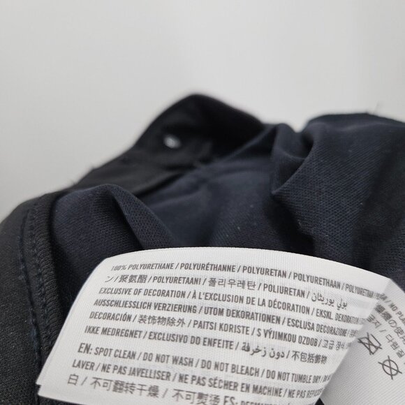 Abercrombie & Fitch Black 90s Straight Ultra High Rise Vegan Leather NWT Size 28 - Picture 7 of 8